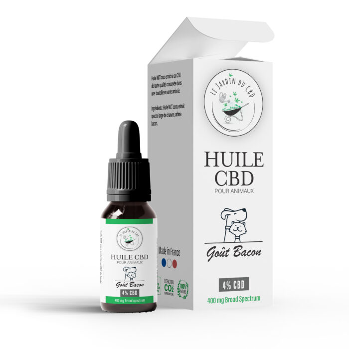 Huile CBD 4% animaux saveur bacon
