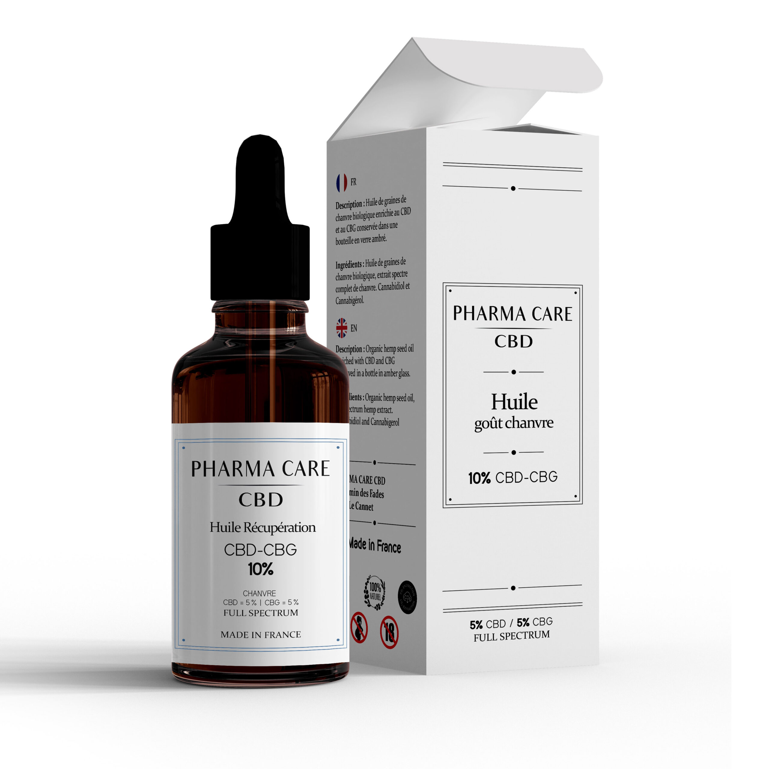 Huile Récupération CBG 10% Bio Chanvre